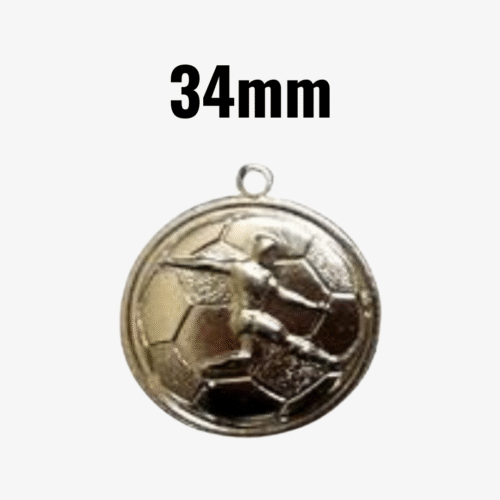 Medalla de fútbol de 34 mm - Plata