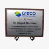 Plaqueta Aluminio - Plata personalizada 20cm x 15 cm (Total)