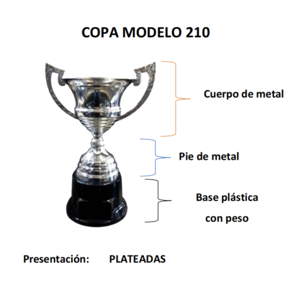 Trofeo Metálico Serie 210 - 26cm