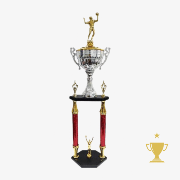 Trofeo 2 Columnas 2 Pisos Madera - 70cm
