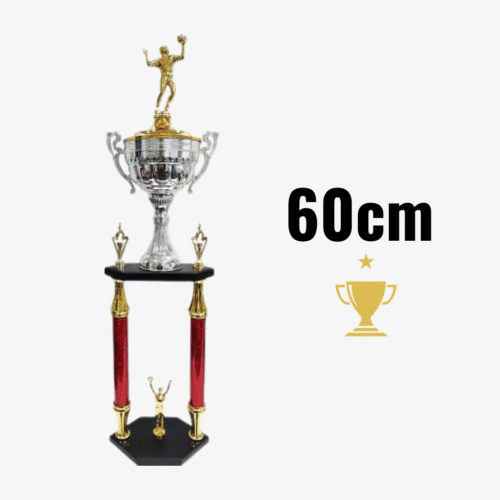 Trofeo 2 Columnas 2 Pisos Madera - 60cm