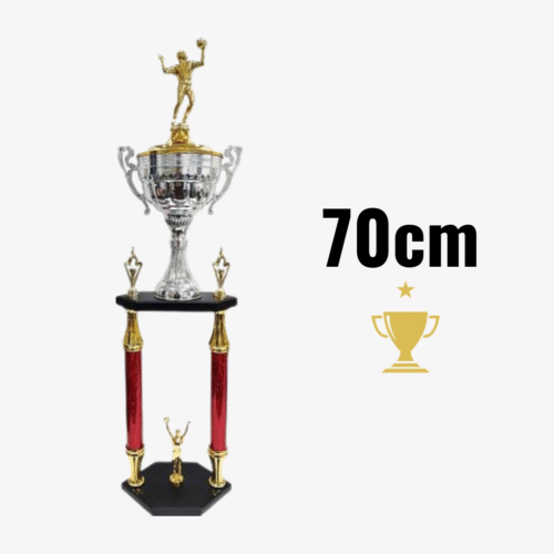 Trofeo 2 Columnas 2 Pisos Madera - 70cm