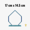 Placa de Vidrio Gota 17cm x 14.5cm con Caja