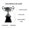 Trofeo Metálico Serie 250 CAJÓN - 40CM