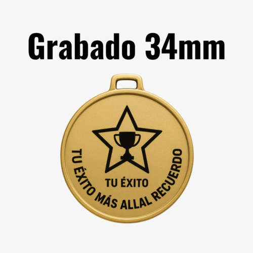 Grabado Láser Medalla 34mm