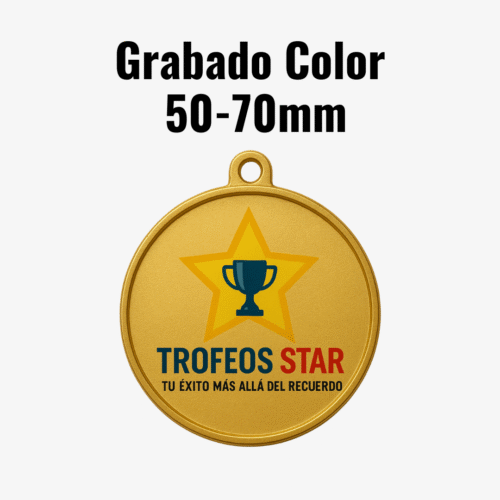 Grabado Sublimado Medalla 50/70mm a Color
